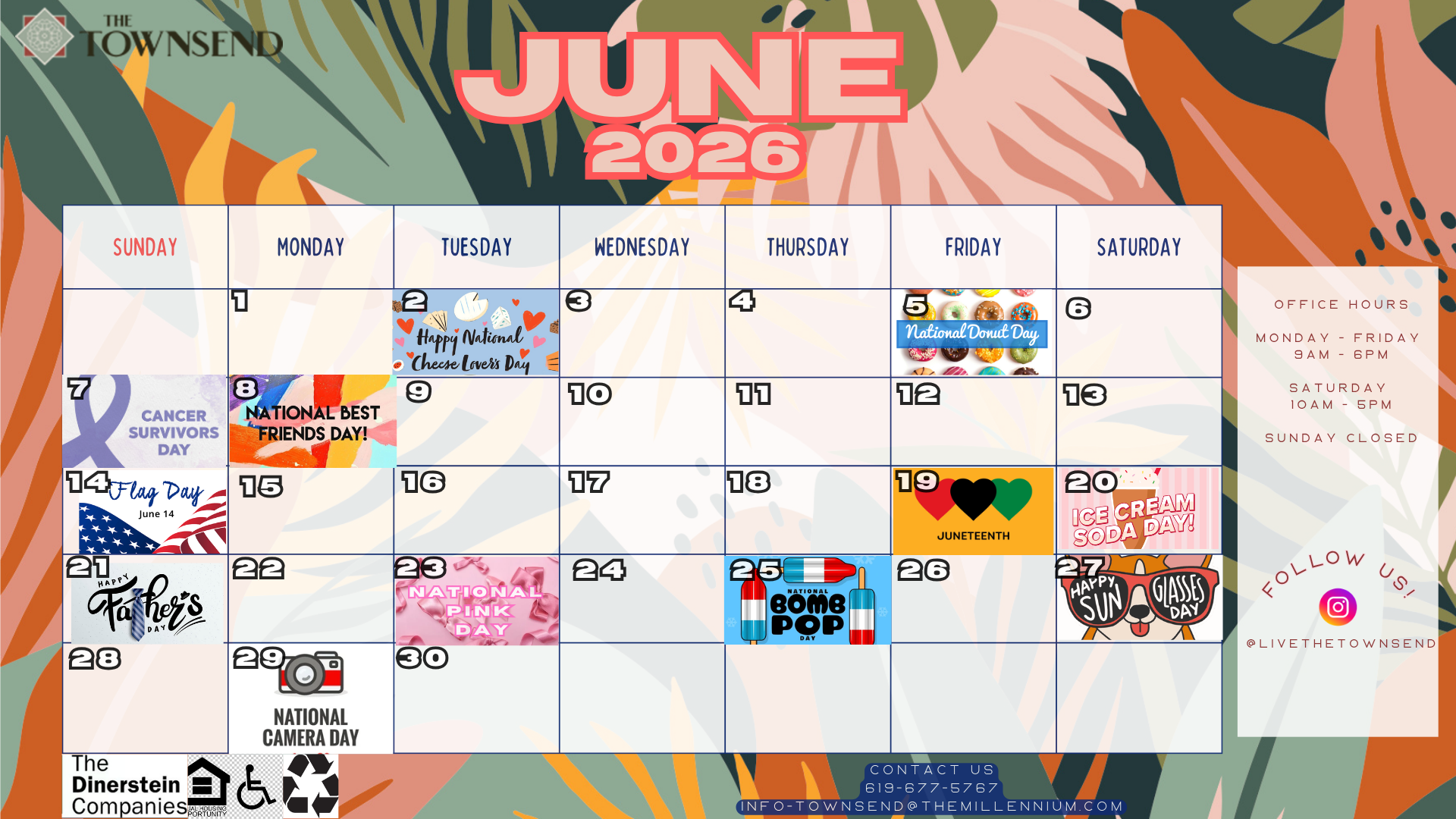 The Townsend | Resident  Event Calendar